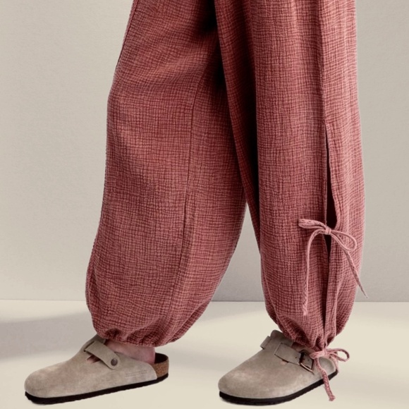 📌 EASEL Lace Trim, Side Slits W/ Self-Ties, Lightweight Mineral Wash Soft Cotton - Picture 9 of 16